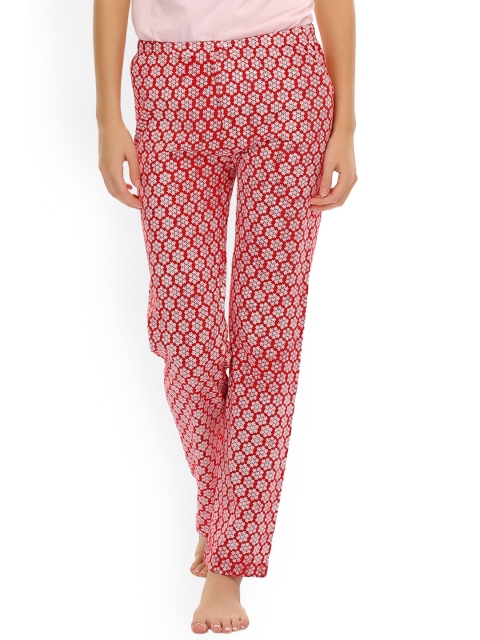

Clovia Red Printed Lounge Pants NS0432P04