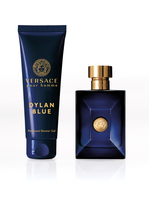 

Versace Men Set of Dylan Blue Eau de Toilette with Perfumed Bath & Shower Gel, Navy blue
