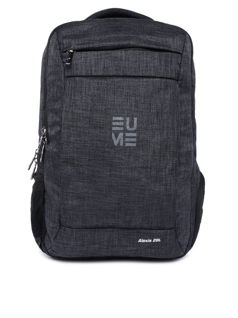 

EUME Unisex Black Solid Laptop Bag
