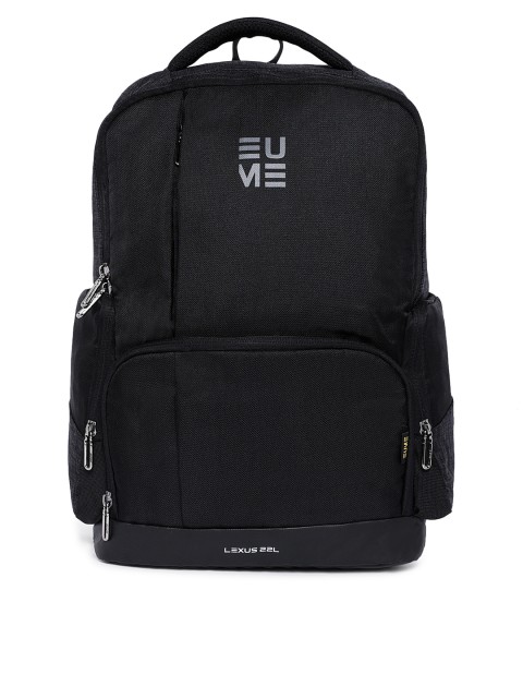 

EUME Unisex Black Solid Backpack