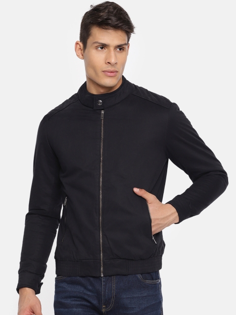 

Flying Machine Men Black Solid Bomber Jacket