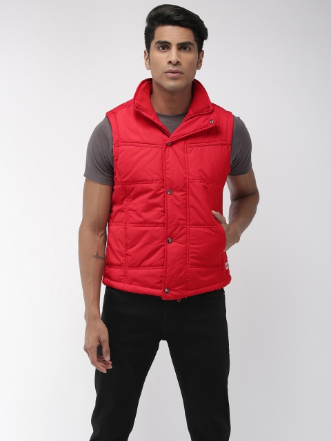

Flying Machine Men Red Solid Jacket