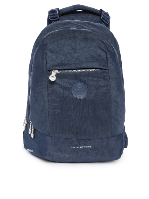 

EUME Unisex Navy Blue Solid Laptop Backpack