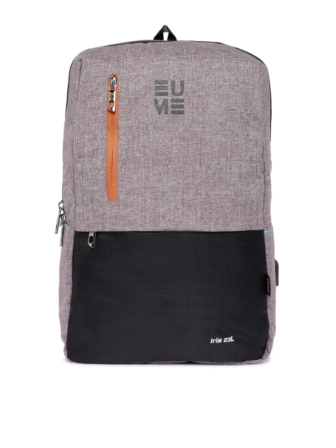 

EUME Unisex Brown Colourblocked Backpack