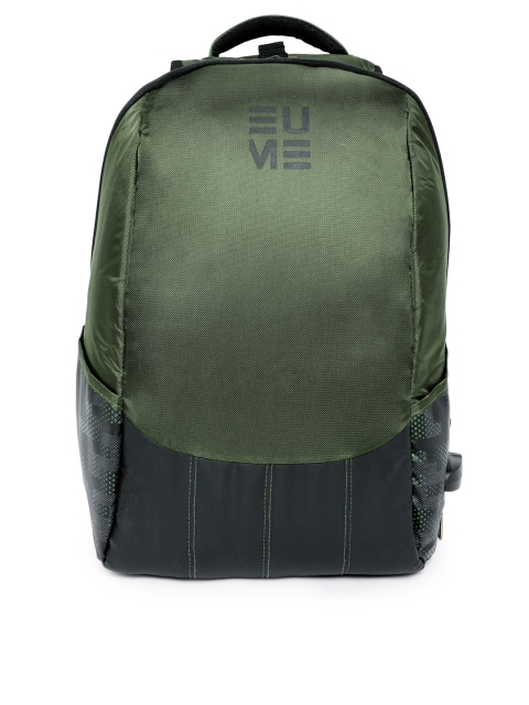 

EUME Unisex Green Solid Laptop Backpack