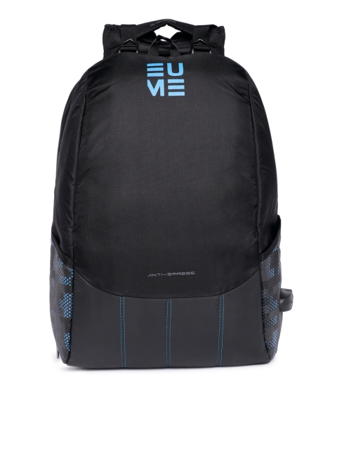 

EUME Unisex Blue & Black Solid Laptop Bag