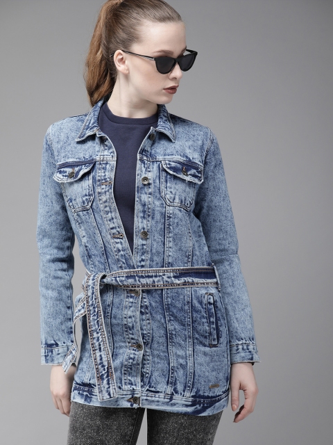 

Roadster Women Blue Solid Denim Jacket