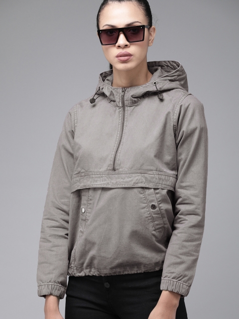 

Roadster Women Taupe Solid Tailored Jacket