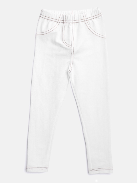 

Bella Moda Girls White Solid Skinny Fit Treggings