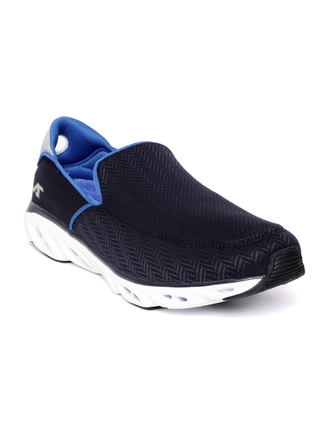 

Alcis Men Navy Woven Design Walking Shoes, Navy blue