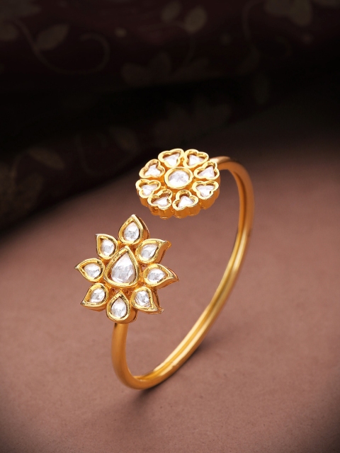 

Priyaasi Gold-Plated Kundan Studded Handcrafted Adjustable Cuff