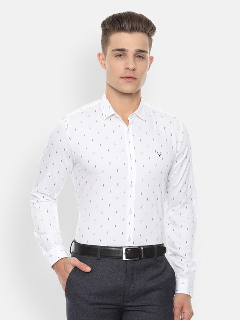 

Allen Solly Men White Slim Fit Printed Formal Shirt