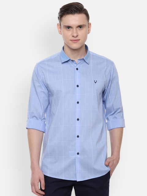 

Allen Solly Men Blue Slim Fit Checked Casual Shirt