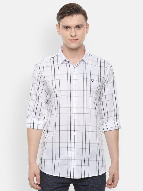 

Allen Solly Men White & Black Slim Fit Checked Casual Shirt