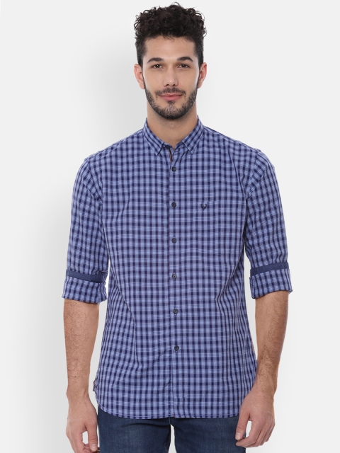 

Allen Solly Men Blue Slim Fit Checked Casual Shirt