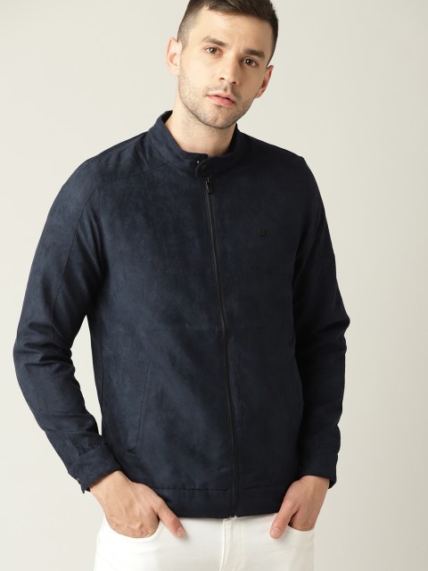 

Allen Solly Men Navy Blue Solid Tailored Jacket