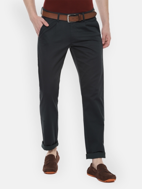 

Allen Solly Men Navy Blue Slim Fit Solid Regular Trousers