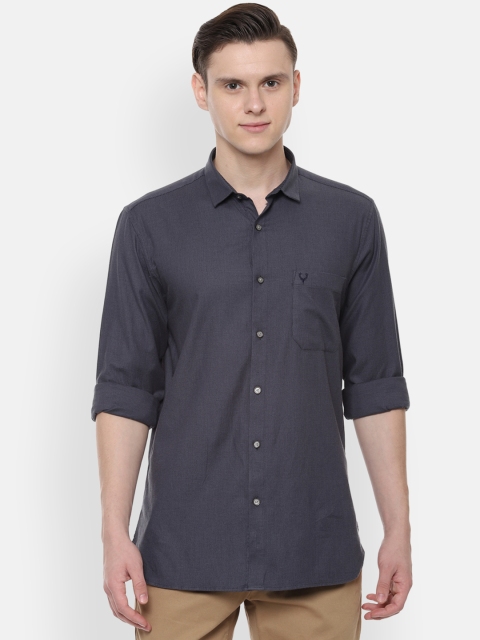 

Allen Solly Men Grey Slim Fit Solid Casual Shirt