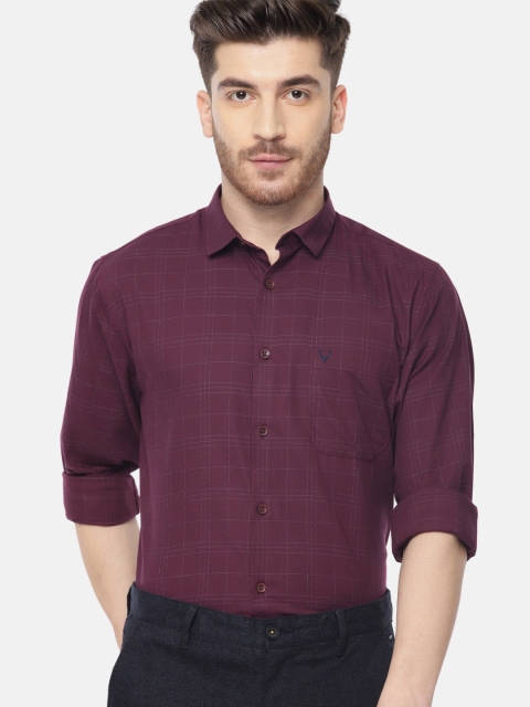 

Allen Solly Men Maroon & White Slim Fit Checked Smart Casual Shirt