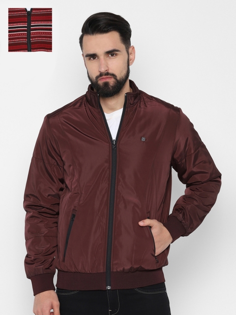 

Allen Solly Men Maroon Reversible Bomber Jacket