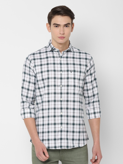 

Allen Solly Men White & Green Slim Fit Checked Casual Shirt