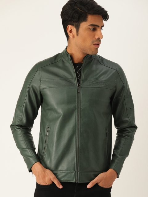 

Allen Solly Men Olive Green Solid Tailored Jacket