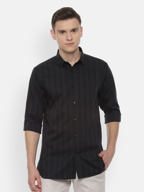 

Allen Solly Men Grey Slim Fit Striped Casual Shirt