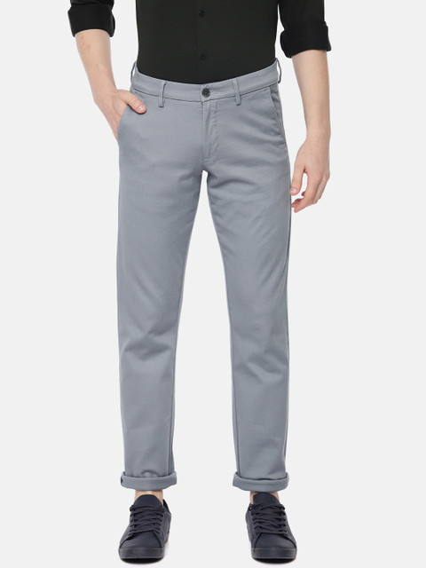 

Allen Solly Men Grey Smart Slim Fit Self Design Chinos