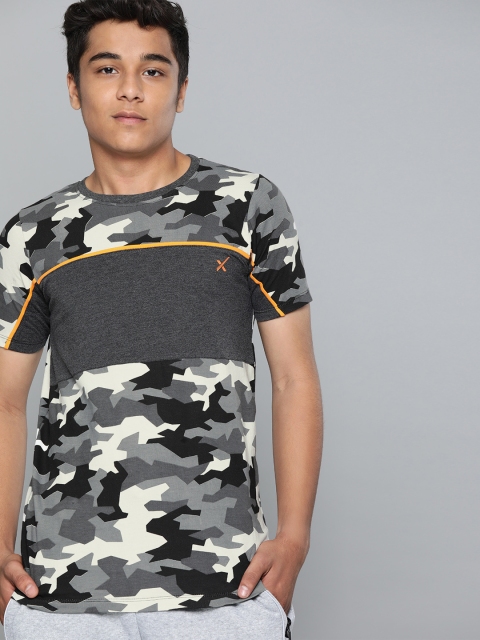 

HRX by Hrithik Roshan Boys Black White Printed Boys Lifestyle Pure Cotton T-shirts