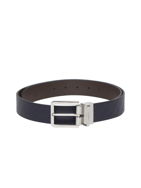

Calvin Klein Jeans Men Navy Blue & Brown Reversible Leather Belt