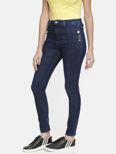 

SPYKAR Women Alexa Blue Super Skinny Fit High-Rise Clean Look Stretchable Jeans