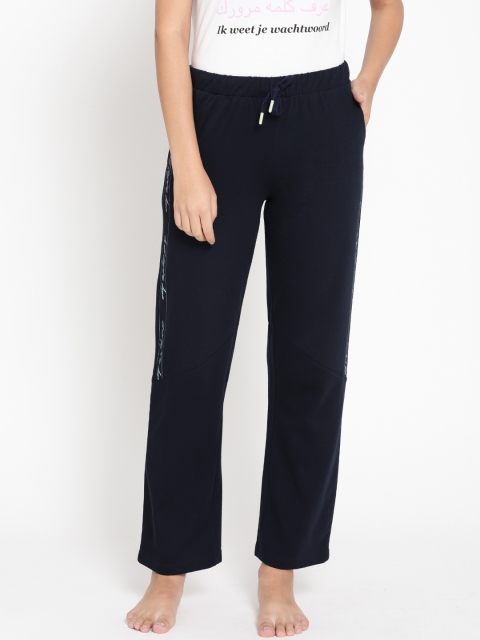 

Sweet Dreams Women Navy Blue Solid Lounge Pants