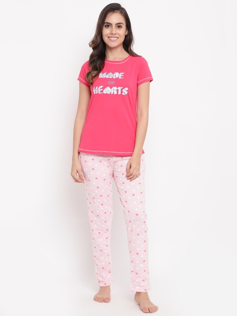 

Sweet Dreams Women Pink Printed Night Suit