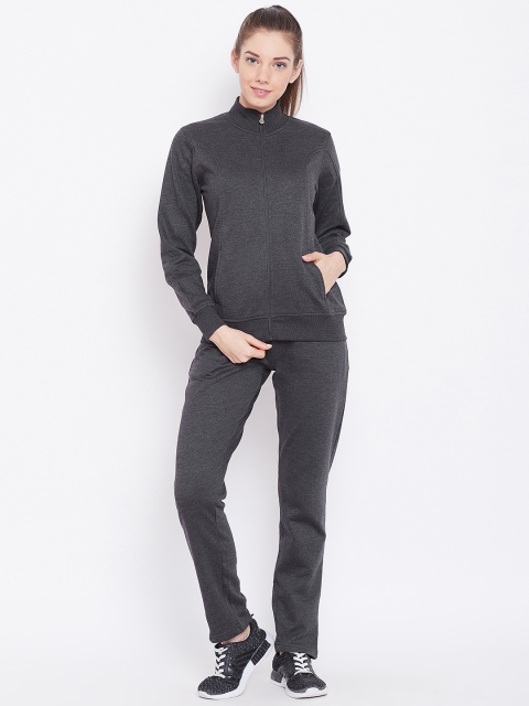 

Sweet Dreams Women Charcoal Grey Solid Tracksuit