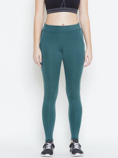 

Sweet Dreams Women Teal Green Solid Tights