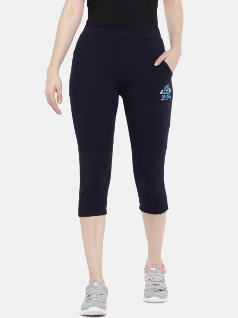 

Sweet Dreams Women Navy Blue Solid Slim Fit Workout Capris