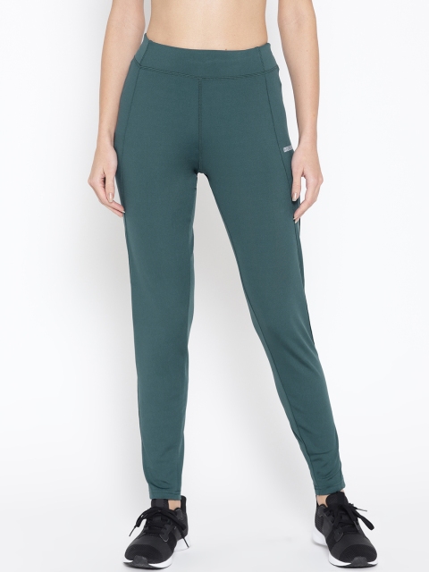 

Sweet Dreams Women Green & Black Solid Tights, Teal