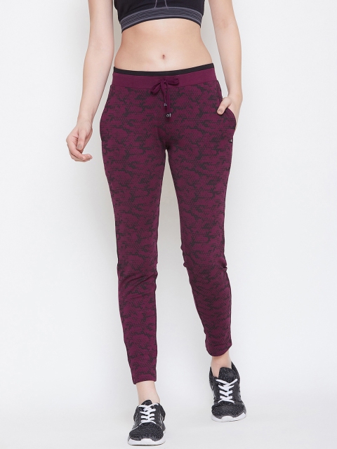 

Sweet Dreams Women Burgundy and Black Printed Track Pants