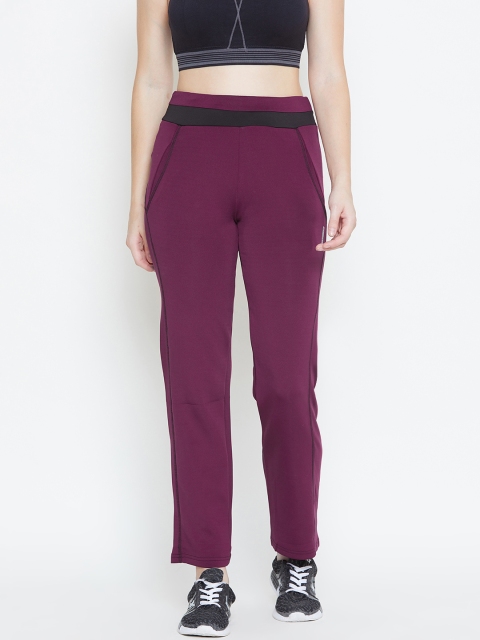 

Sweet Dreams Women Burgundy Solid Training Track Pants