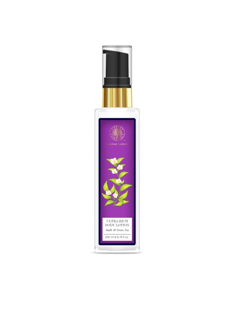 

Forest Esssentials Unisex Ultra Rich Sustainable Body Lotion Oudh Green Tea 200 ml, White