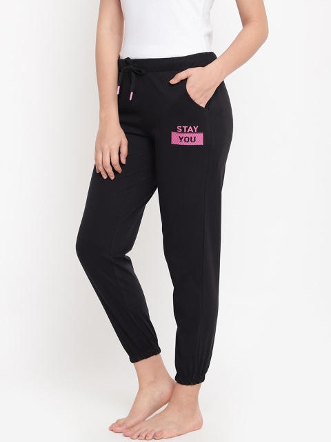

Sweet Dreams Women Black Solid Joggers
