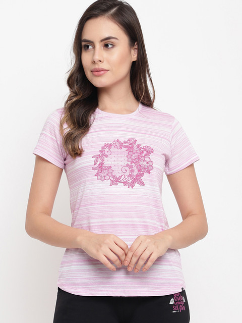 

Sweet Dreams Women Purple Striped Lounge T-Shirt