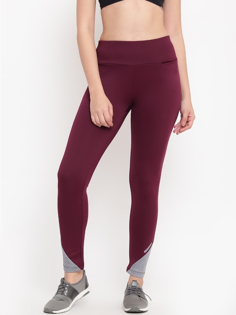 

Sweet Dreams Women Burgundy & Grey Workout Tights