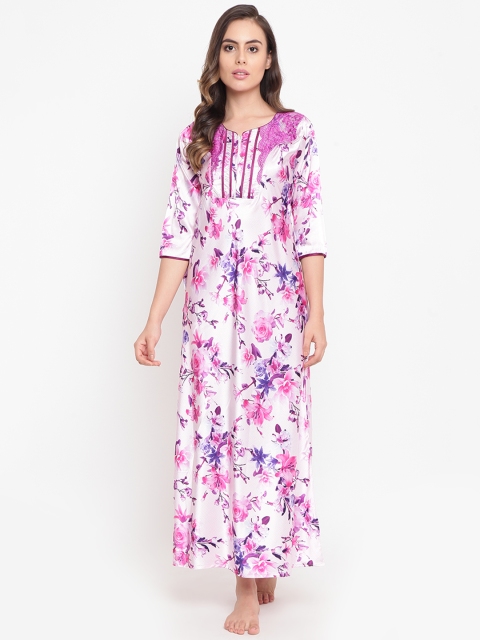 

Sweet Dreams Pink Floral Printed Nightdress