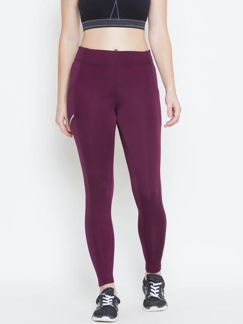 

Sweet Dreams Women Burgundy Solid Workout Tights