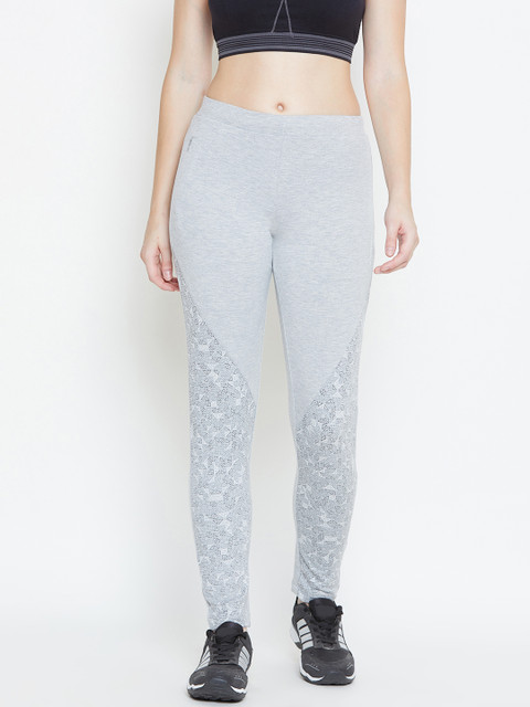 

Sweet Dreams Women Grey Melange Printed Training Track Pants