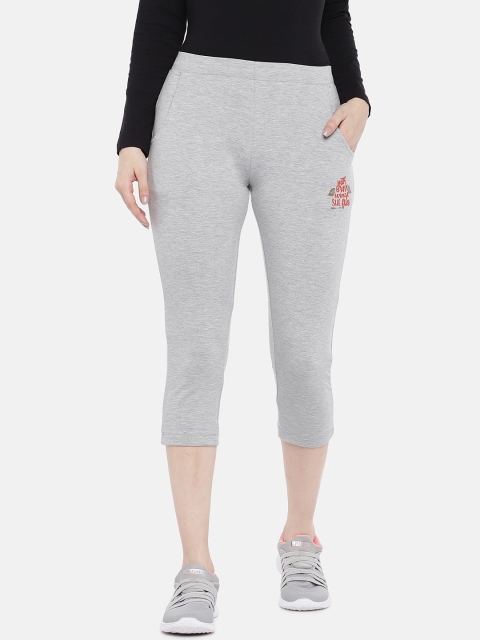 

Sweet Dreams Women Grey Melange Solid Slim Fit Workout Capris