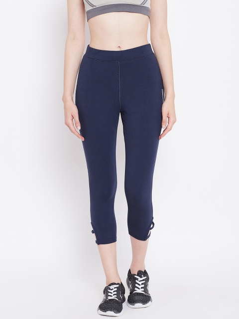 

Sweet Dreams Women Navy Blue Solid 3/4th Length Training Tights
