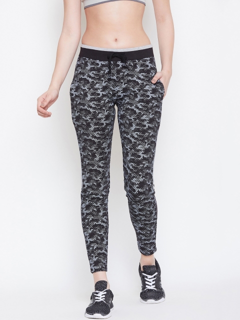 

Sweet Dreams Women Black & Grey Printed Track Pants