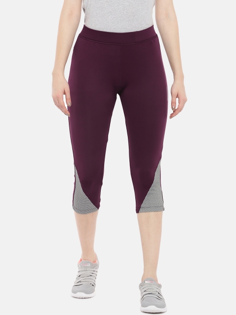 

Sweet Dreams Women Burgundy Polka Panel Printed Capris